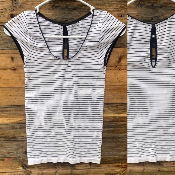 Free People Tops - FREE PEOPLE | Intimately Black White Striped Top